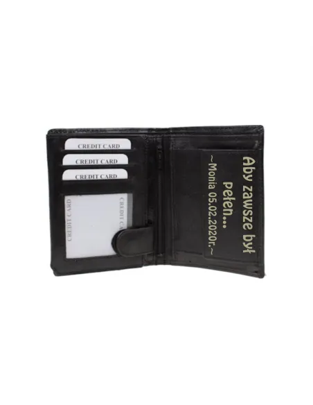 Portfel z grawerem prezent na Walentynki chłopaka