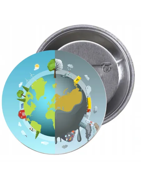 Przypinki buttony EKOLOGIA znaczki badziki z grafiką