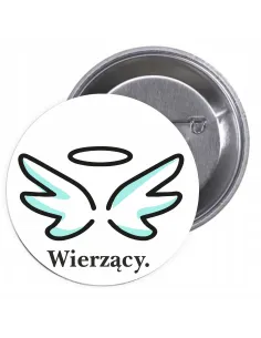 Przypinki buttony RELIGIJNE - WIERZĄCY  znaczki badziki z grafiką