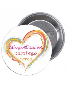 Przypinki buttony RELIGIJNE - BŁOGOSŁAWIENI CZYSTEGO SERCA znaczki badziki z grafiką