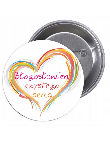 Przypinki buttony RELIGIJNE - BŁOGOSŁAWIENI CZYSTEGO SERCA znaczki badziki z grafiką