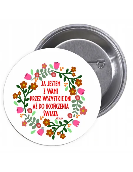 Przypinki buttony RELIGIJNE znaczki badziki z grafiką