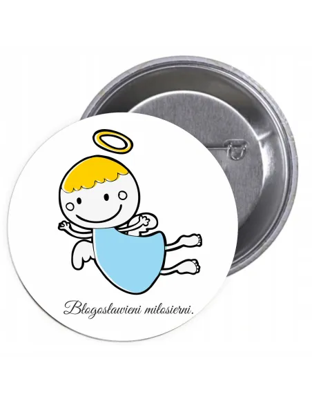 Przypinki buttony RELIGIJNE- BŁOGOSŁAWIENI MIŁOSIERNI   znaczki badziki z grafiką