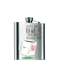 Piersiówka nadruk prezent WALENTYNKI śmieszny wzór