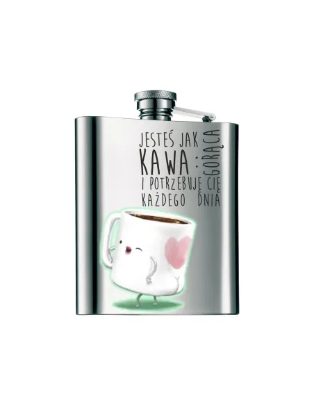 Piersiówka nadruk prezent WALENTYNKI śmieszny wzór