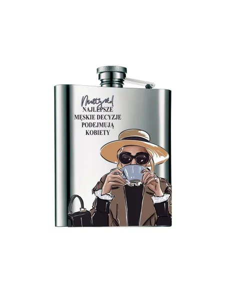 Piersiówka nadruk wzory na DZIEŃ KOBIET prezent