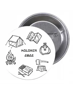 Przypinki buttony KOLONIA 2022 znaczki badziki z grafiką