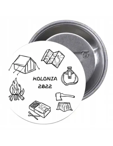 Przypinki buttony KOLONIA 2022 znaczki badziki z grafiką