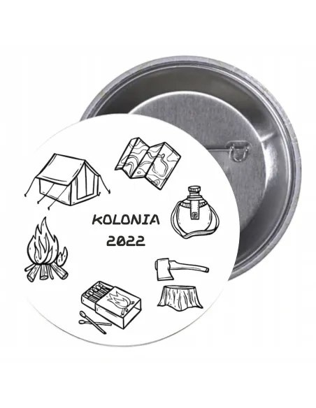 Przypinki buttony KOLONIA 2022 znaczki badziki z grafiką
