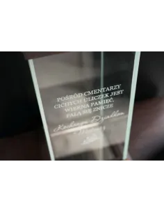 ZNICZ LAMPION z dedykacją GRAWEREM na rocznica śmierci