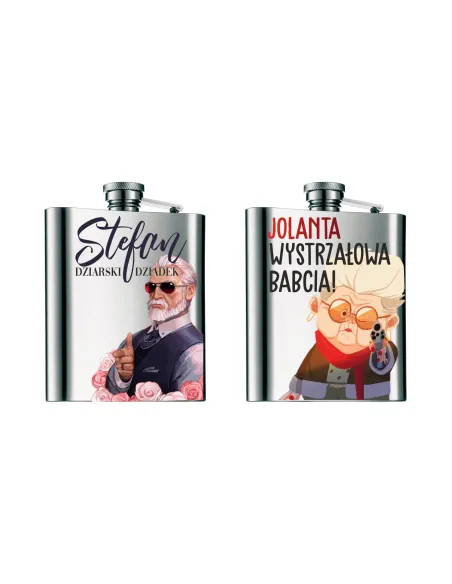 Piersiówka z nadrukiem UV prezent na Dzień Dziadka