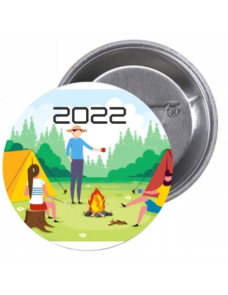 Przypinki buttony KOLONIE I PÓŁKOLONIE znaczki badziki z grafiką