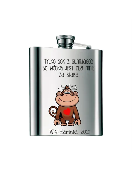 Piersiówka z nadrukiem UV prezent na WALENTYNKI