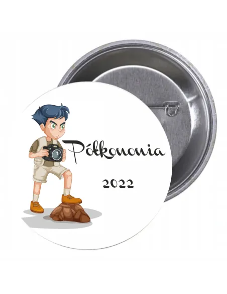 Przypinki buttony PÓŁKOLONIA 2022 znaczki badziki z grafiką