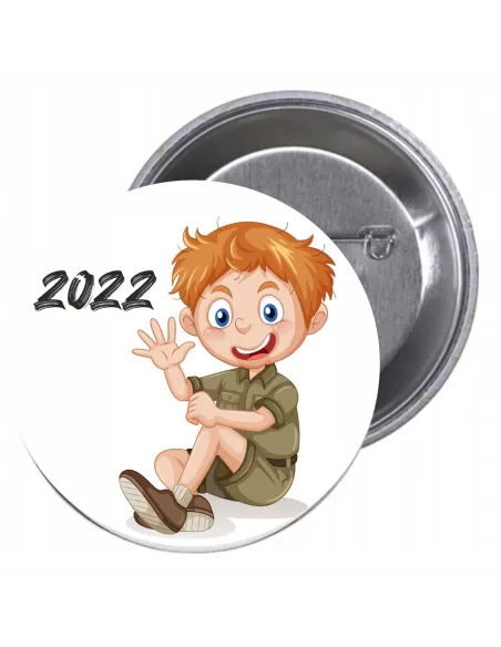 Przypinki buttony KOLONIE I PÓŁKOLONIE znaczki badziki z grafiką