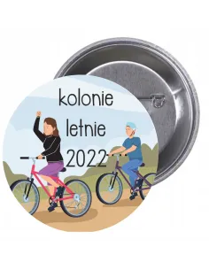 Przypinki buttony KOLONIE LETNIE 2022 znaczki badziki z grafiką