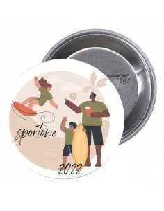 Przypinki buttony KOLONIE SPORTOWE 2022 znaczki badziki z grafiką