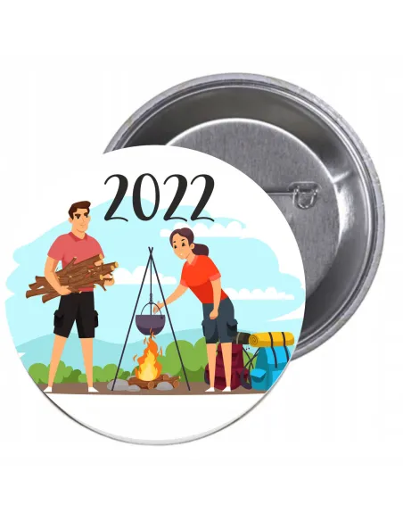 Przypinki buttony KOLONIE I PÓŁKOLONIE  znaczki badziki z grafiką