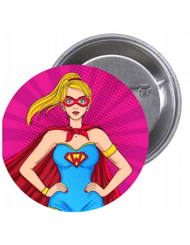 Przypinki buttony SUPER BOHATER znaczki badziki z grafiką
