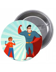 Przypinki buttony SUPER BOHATER znaczki badziki z grafiką