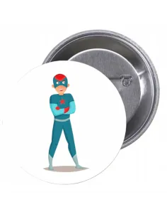 Przypinki buttony SUPER BOHATER znaczki badziki z grafiką