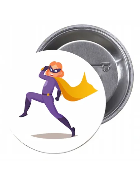 Przypinki buttony SUPER BOHATER znaczki badziki z grafiką