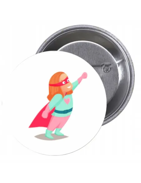 Przypinki buttony SUPER BOHATER znaczki badziki z grafiką