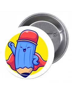 Przypinki buttony SUPER BOHATER znaczki badziki z grafiką