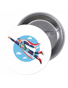 Przypinki buttony SUPER BOHATER znaczki badziki z grafiką