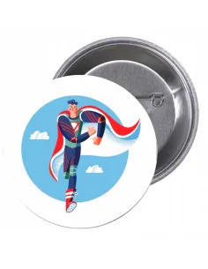 Przypinki buttony SUPER BOHATER znaczki badziki z grafiką