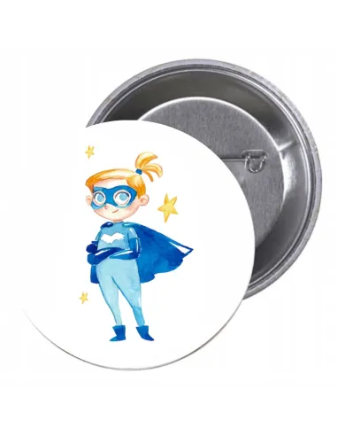 Przypinki buttony SUPER BOHATER znaczki badziki z grafiką