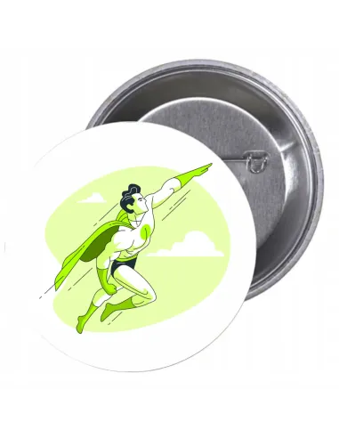 Przypinki buttony SUPER BOHATER znaczki badziki z grafiką