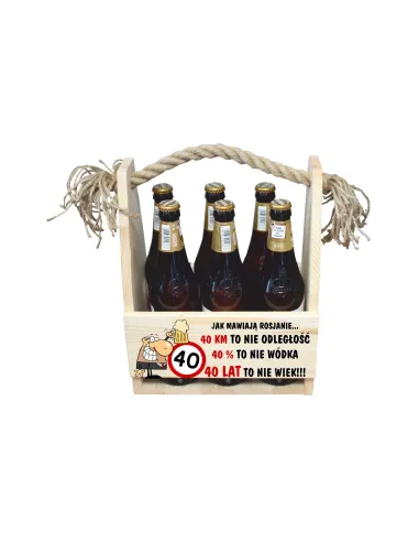 NOSIDŁO skrzynka NA PIWO prezent na urodziny 30 40