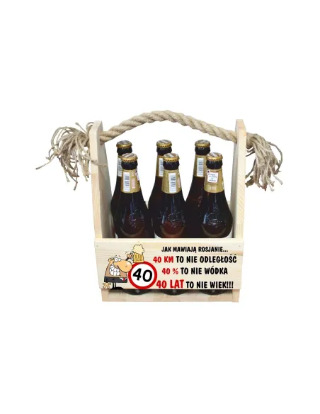NOSIDŁO skrzynka NA PIWO prezent na urodziny 30 40