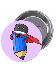 Przypinki buttony SUPER BOHATER znaczki badziki z grafiką