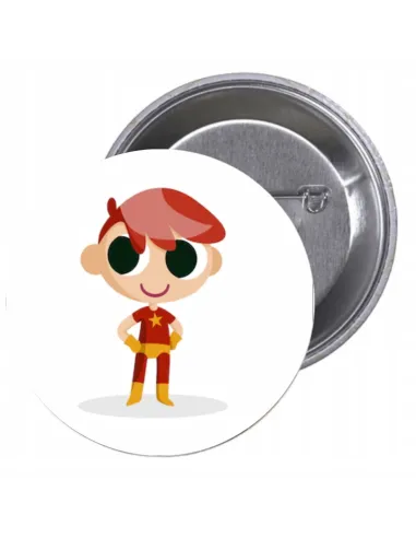 Przypinki buttony SUPER BOHATER znaczki badziki z grafiką