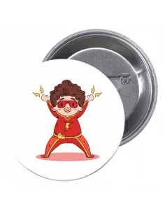 Przypinki buttony SUPER BOHATER znaczki badziki z grafiką