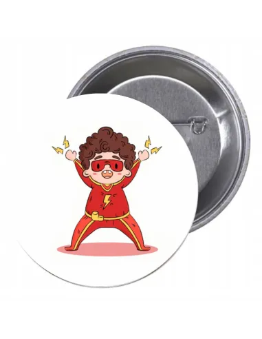 Przypinki buttony SUPER BOHATER znaczki badziki z grafiką