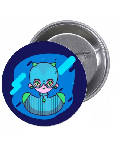 Przypinki buttony SUPER BOHATER znaczki badziki z grafiką