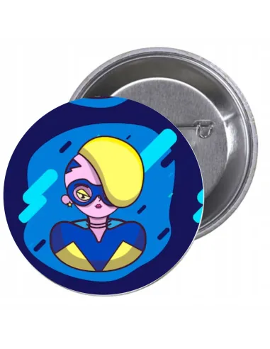 Przypinki buttony SUPER BOHATER znaczki badziki z grafiką