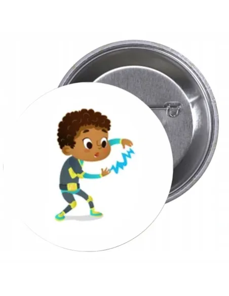 Przypinki buttony SUPER BOHATER znaczki badziki z grafiką