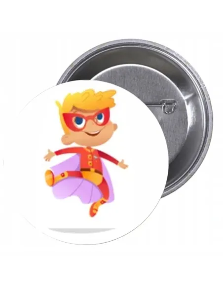 Przypinki buttony SUPER BOHATER znaczki badziki z grafiką