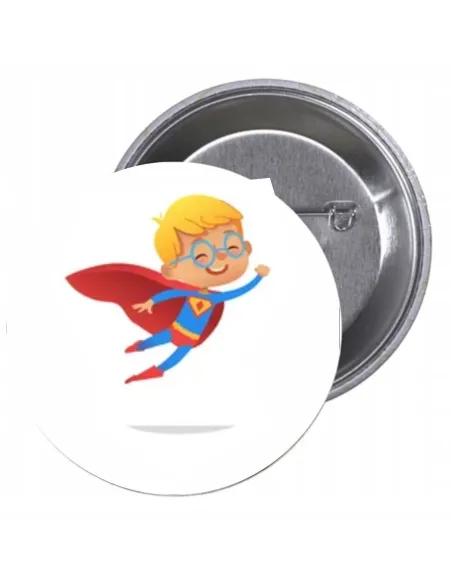 Przypinki buttony SUPER BOHATER znaczki badziki z grafiką