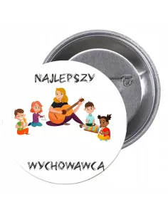 Przypinki buttony NAJLEPSZY WYCHOWAWCA znaczki badziki z grafiką