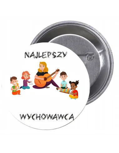 Przypinki buttony NAJLEPSZY WYCHOWAWCA znaczki badziki z grafiką