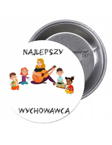 Przypinki buttony NAJLEPSZY WYCHOWAWCA znaczki badziki z grafiką