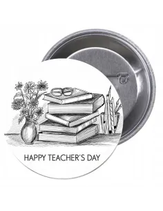 Przypinki buttony HAPPY TEACHER'S DAY  znaczki badziki z grafiką
