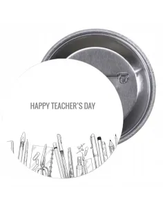 Przypinki buttony HAPPY TEACHER'S DAY  znaczki badziki z grafiką