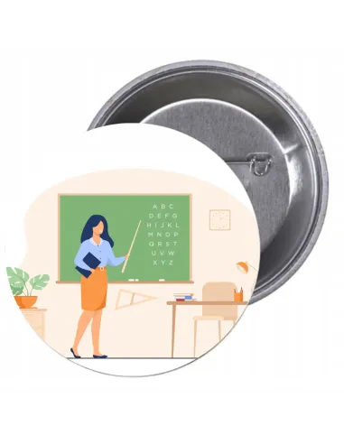 Przypinki buttony SUPER NAUCZYCIEL  znaczki badziki z grafiką