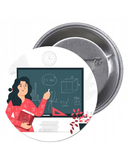 Przypinki buttony SUPER NAUCZYCIEL  znaczki badziki z grafiką